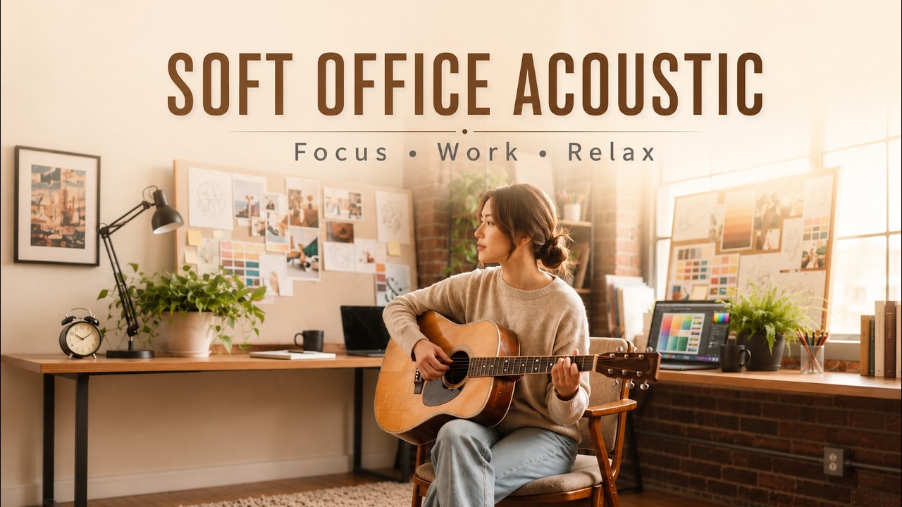 Soft Office Acoustic 🌿 | Relaxing Guitar Background Music for Work, Study & Focus
