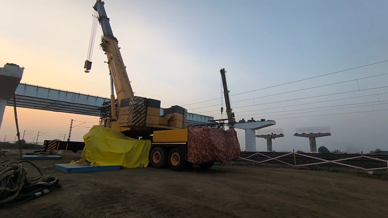 Demag Ac 200 Crane Assemble Near Railway Track @shortvlog2023 #train 