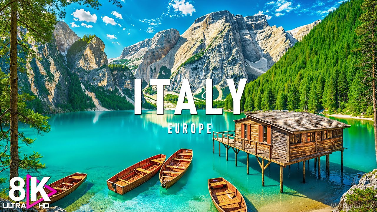 Italy 8K UHD - Historic Beauty and Stunning Landscapes with Soothing Music - 8K Video Ultra HD