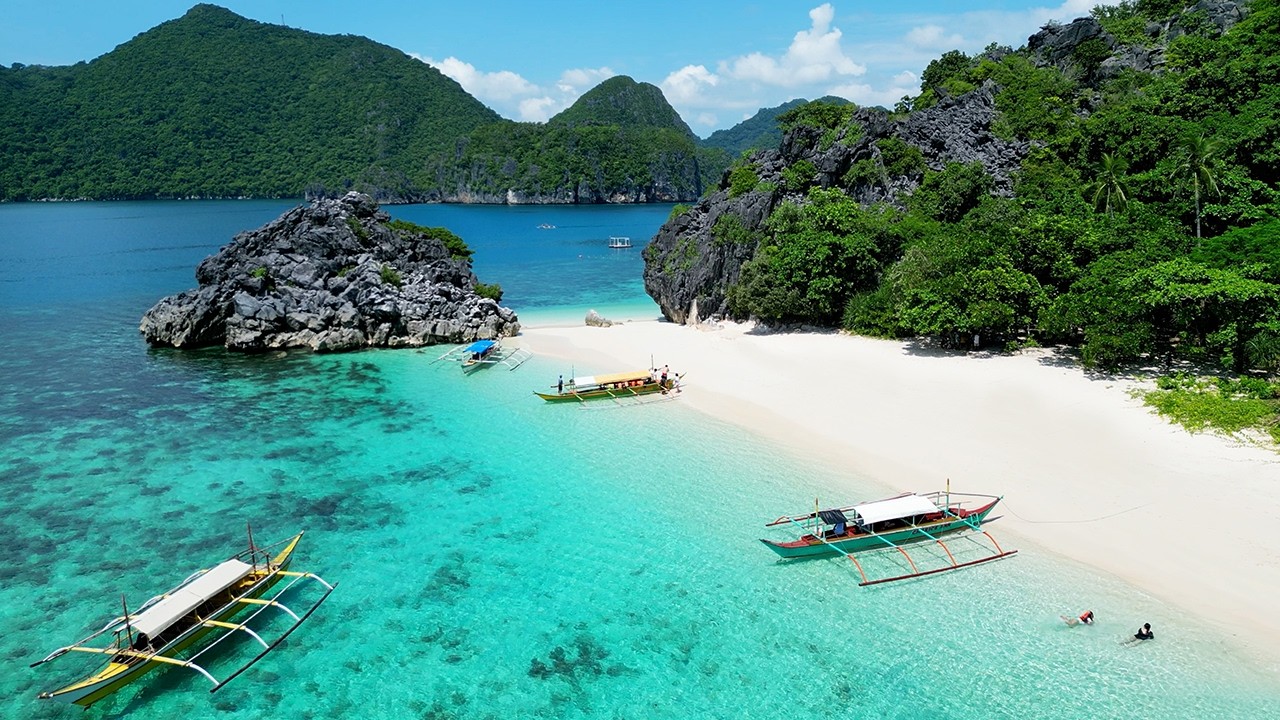 Philippines 4K Beach Ambience | Relaxing Drone Footage for Focus & Calm