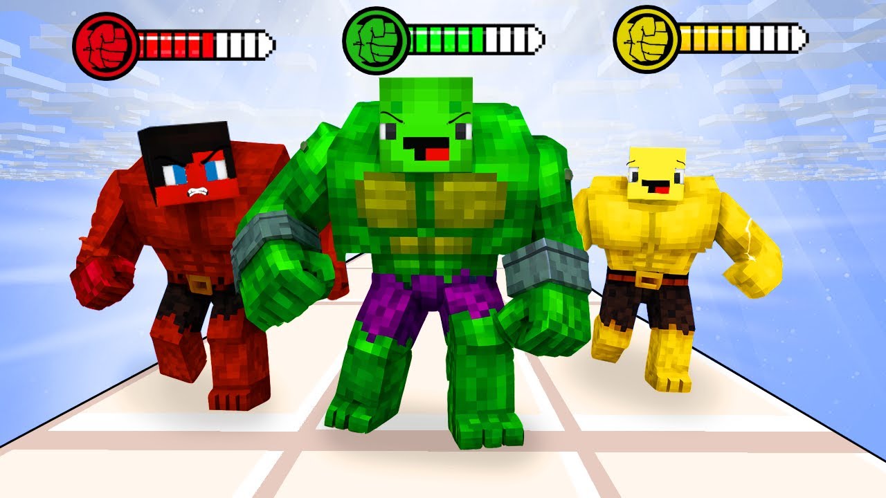 JJ vs Mikey vs Bananakid HULK ROAD RUSH SuperHero Game  - Maizen Minecraft Animation