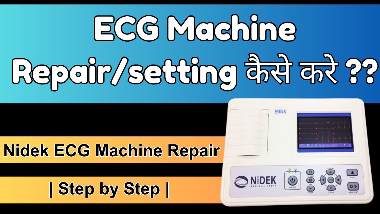 ECG setting kaise kare II nidek ecg ki setting kaise kare? #nidekecg #ecg #biomedicalengineer
