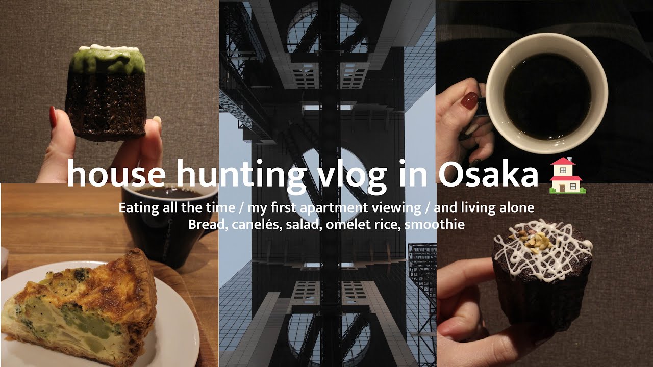 【vlog】食べてばっかり?? 人生初めての家探し ! 春から社会人| 大阪 
