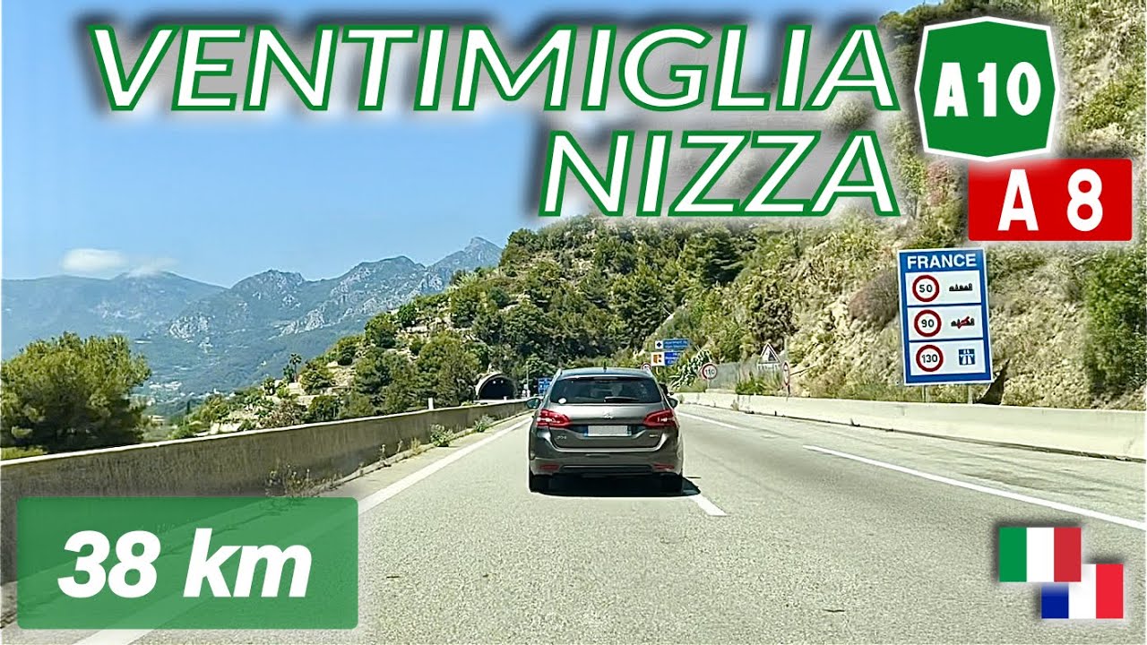Confine di Stato ITALIA - FRANCIA | Ventimiglia - Nizza | Autostrada A10 - Autoroute A8