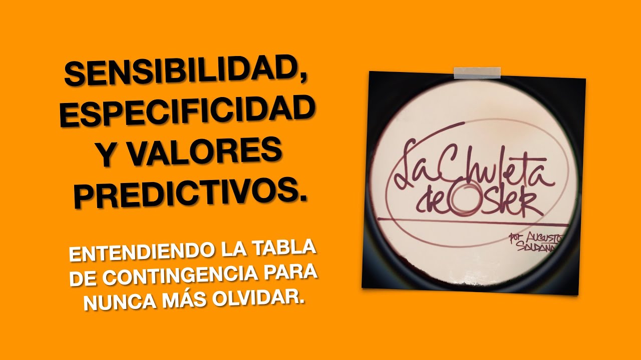 Sensibilidad, especificidad y valores predictivos.
