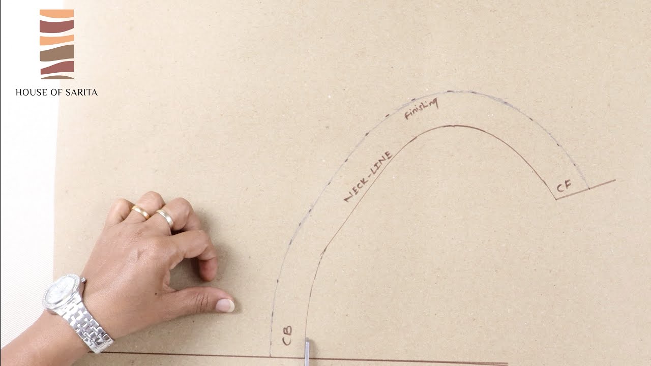 Drafting Basics : how to cut facing and fusing for a blouse neck