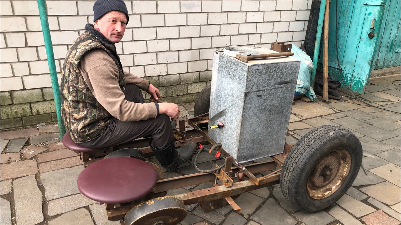 Чудо-апарат від тата своїми руками.Розсадопосадкова машина 2 рядна до тракторця