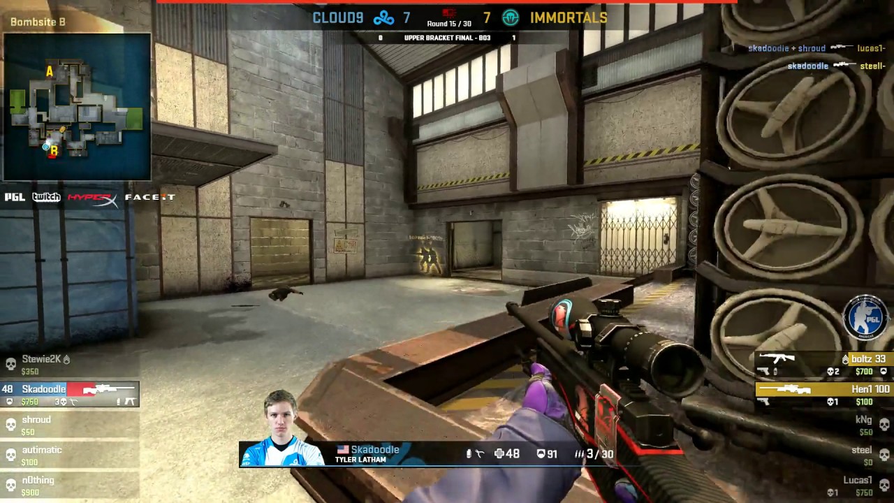 Skadoodle sick Awp 1v5