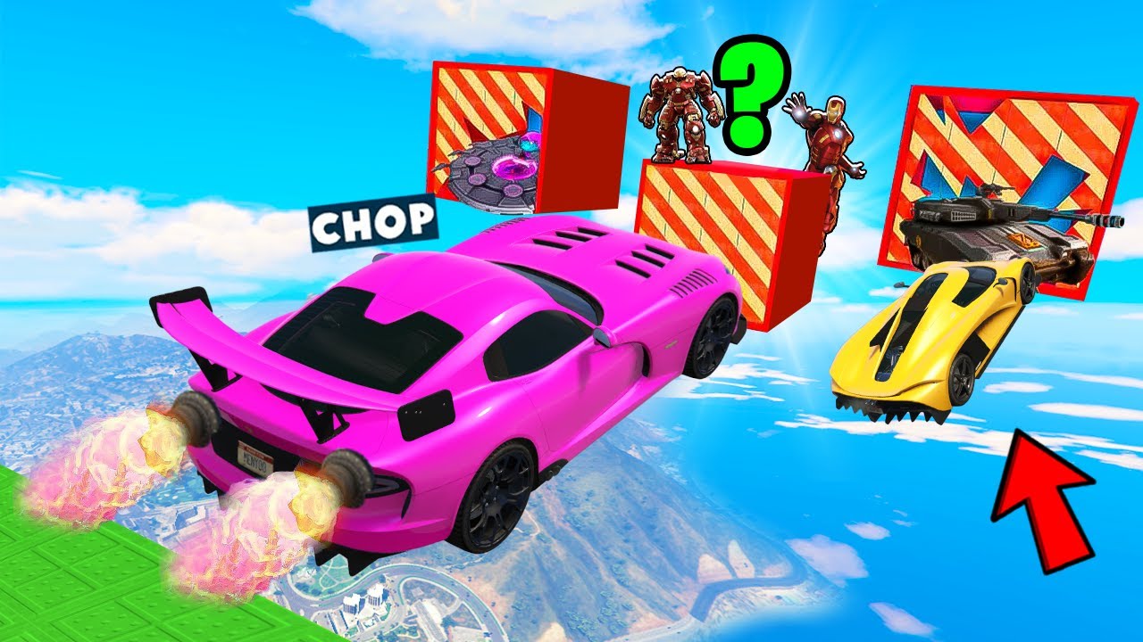 GTA 5 CHOP PICKS THE WRONG SUPERHERO MYSTERY BOX IN  ONLINE CHALLENGE