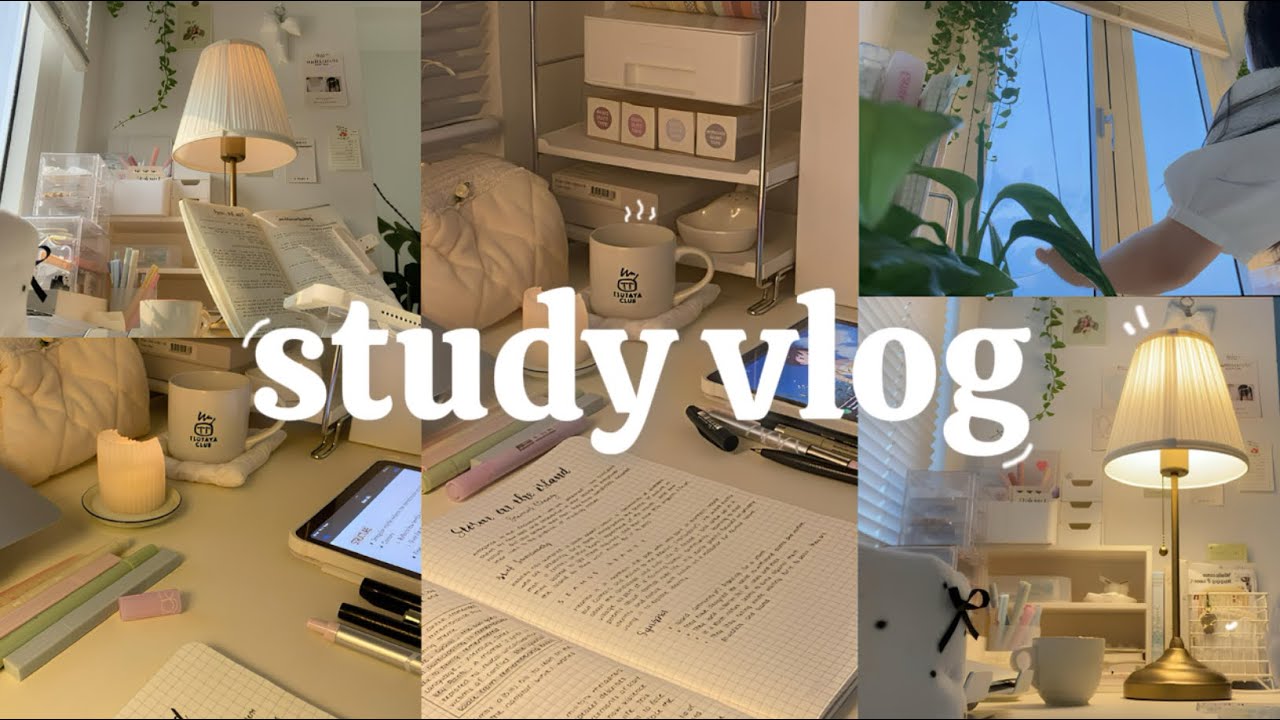 STUDY VLOG |  lots of studying, coffee ,study productive ˚ ༘ ೀ.˚🌱✨