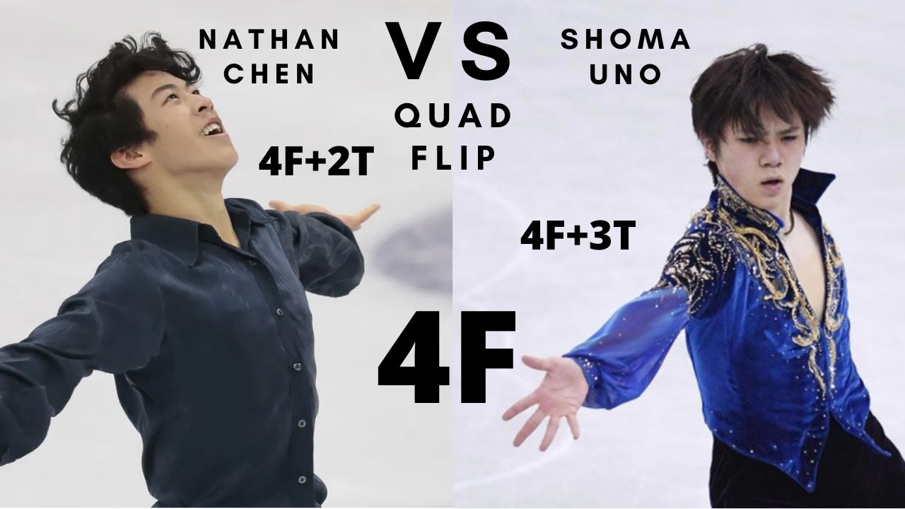 Nathan CHEN vs Shoma UNO: QUAD FLIP (4F)