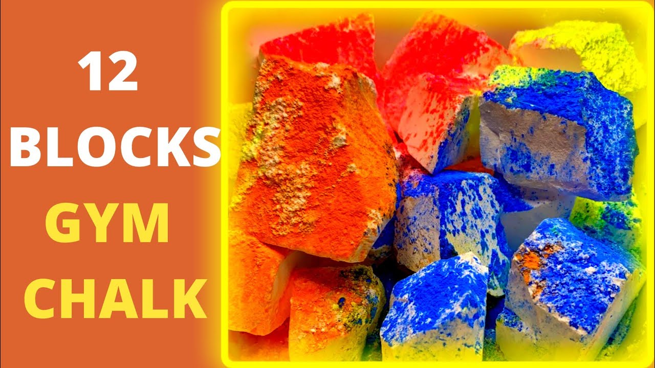 12 Blocks of Gholibn Gym Chalk Crumble | Satisfying ASMR