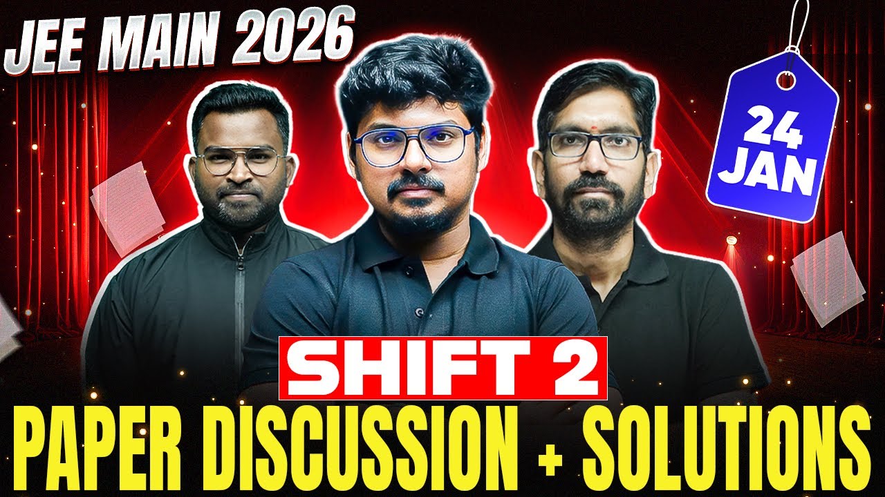 Jan 24 Shift 2 Paper Analysis LIVE | JEE Main 2026 | Questions with Answers | Telugu | PW