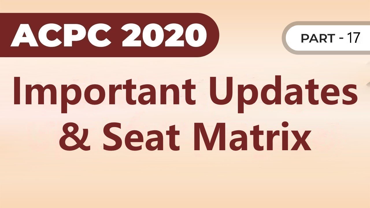 ACPC Admission and Choice Filling Process 2020 | Part 17