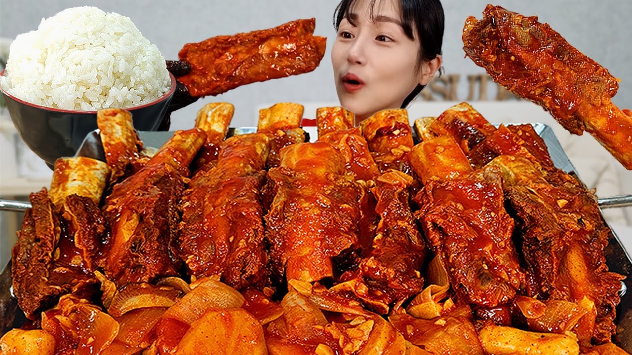 매운 소갈비찜 먹방🔥 마무리로 밥까지 비벼 먹었어요! Korean food Spicy Galbijjim MUKBANG ASMR