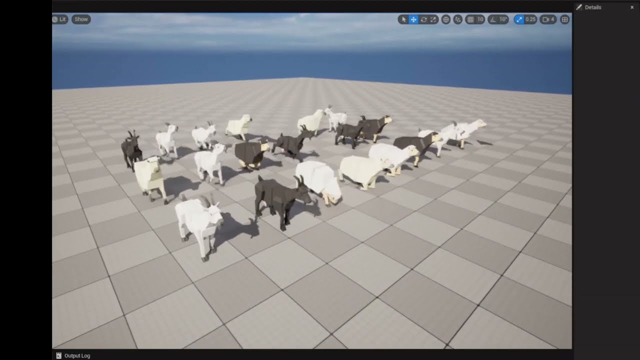 goat and sheep - 3D LOW POLY Animated