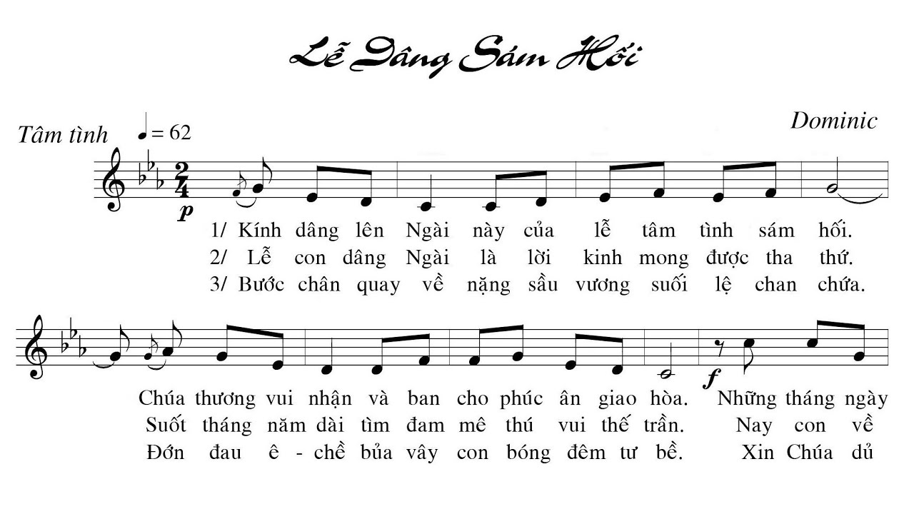 Lễ Dâng Sám Hối (Sáng Tác: Dominic) - Ca Len Di | Lyrics