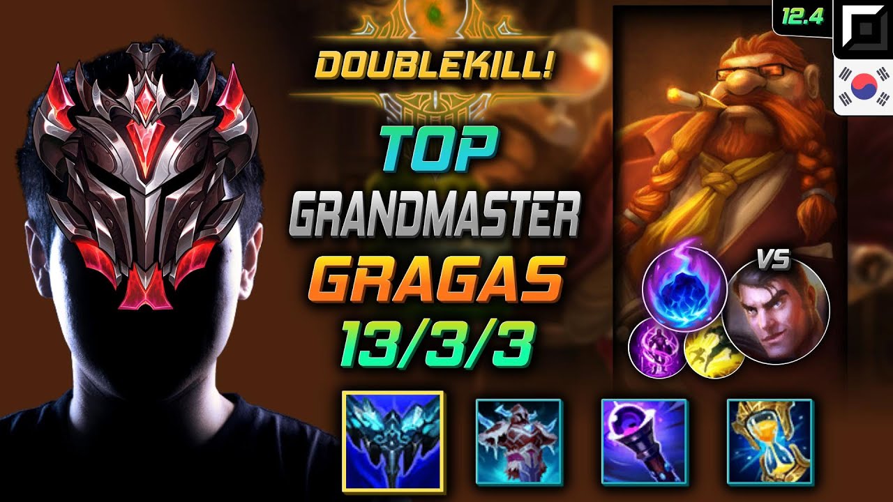 GrandMaster Gragas Top vs Jayce - Грагас Вечный холод Магическая комета - LOL KR 12.4
