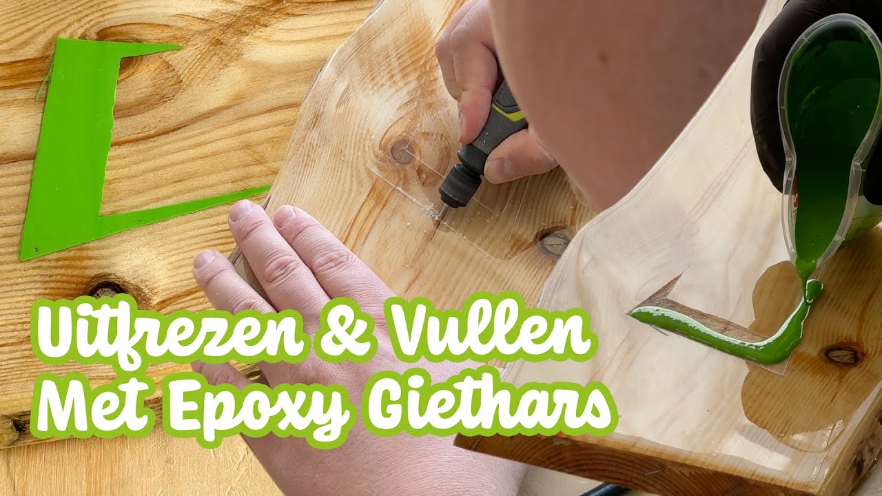 Logo uitfrezen & Opvullen met Epoxy Giethars | DIY Resin Art