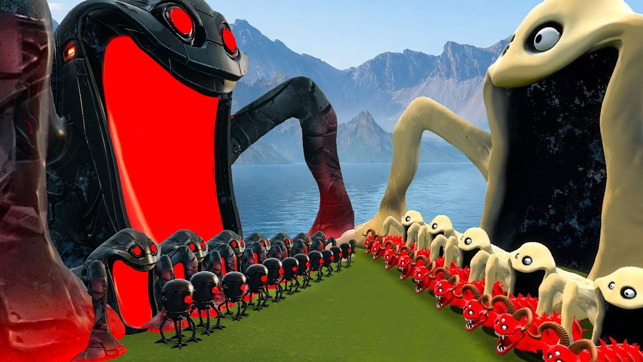 NEW ROBLOX HUNGRY WORM SEA EATER VS ALL HUNGRY OMNIWORM SEA EATER FAMILY In Garry's Mod!