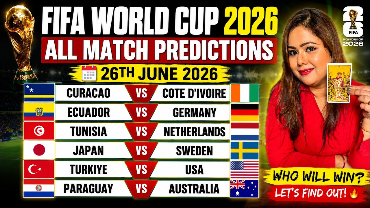 FIFA World Cup 2026 Match Predictions For 26th June 2026 