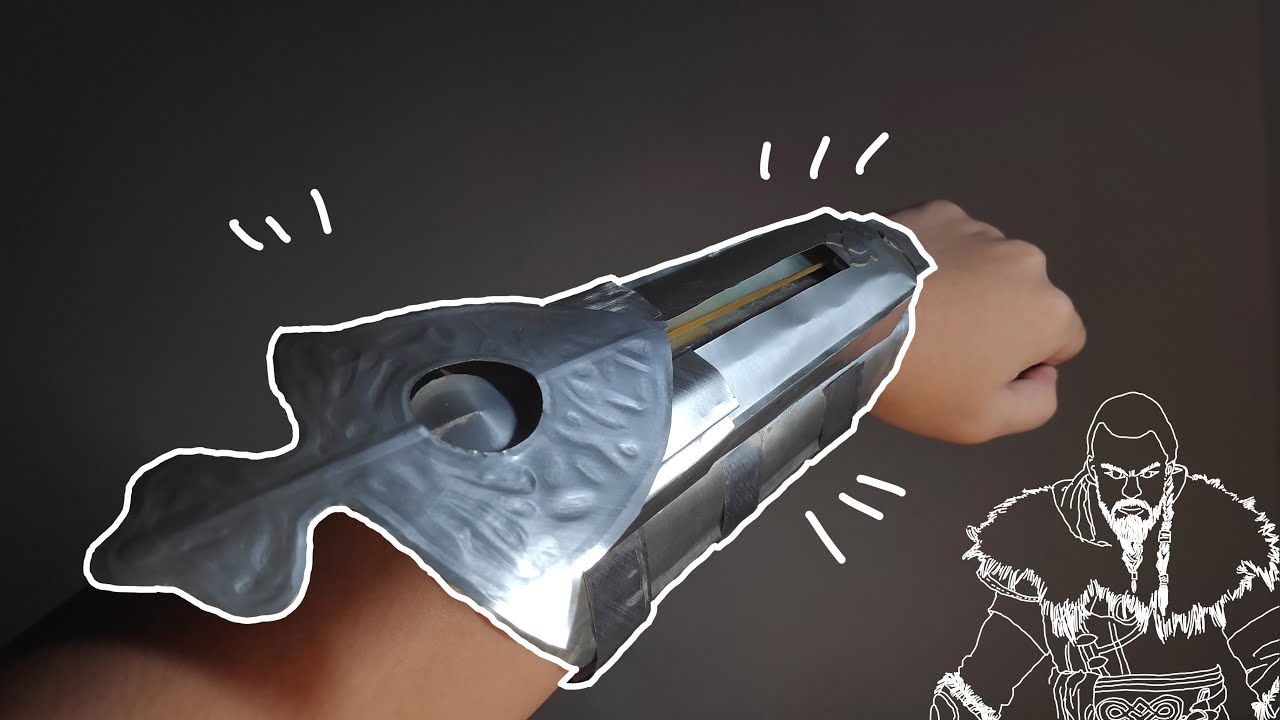How to make VALHALLA HIDDEN BLADE from ALUMINIUM CANS ! | Recycling DIY (ASSASSIN'S CREED VALHALLA)