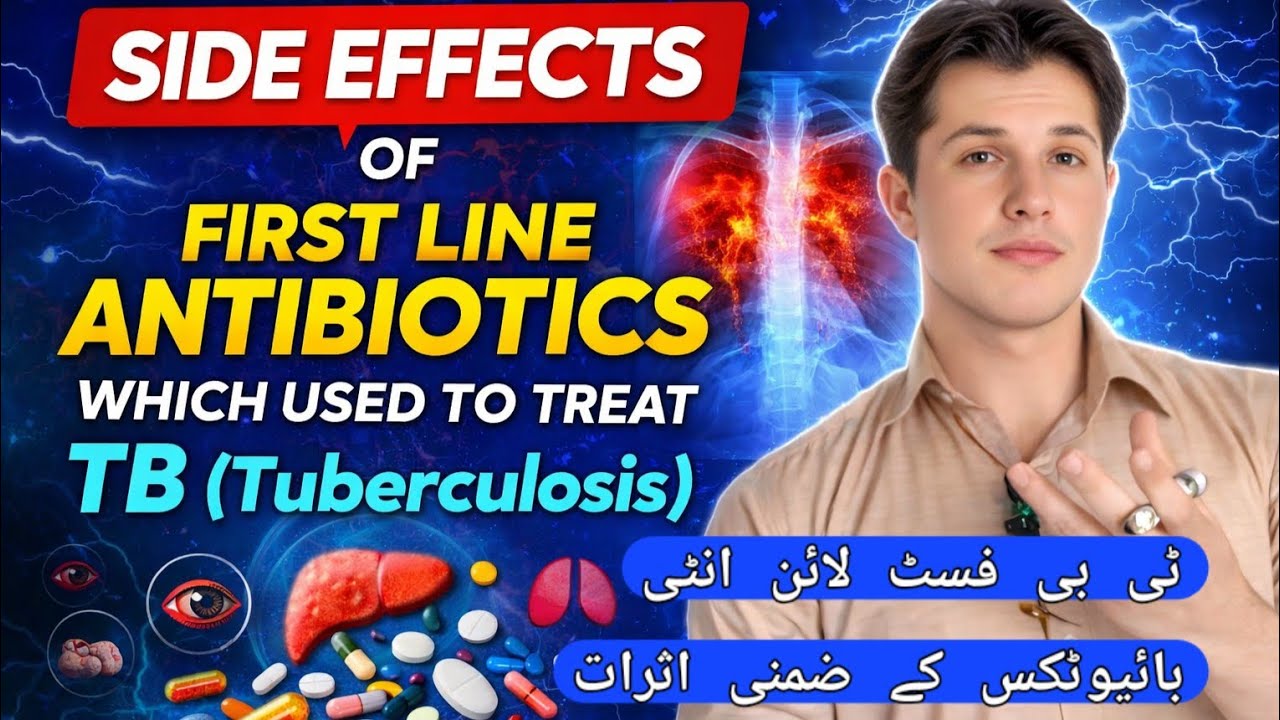 Side effects of first line antibiotics which are used to treat TB(Tuberculosis).