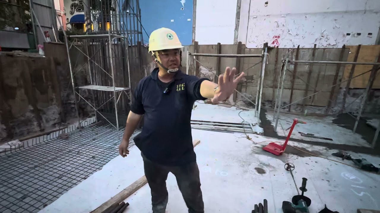 新建案基礎鋼筋施做-陳主任技師說明