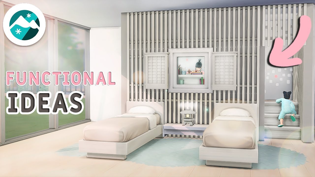 Tutorial 🌸Kids Bedroom Ideas (Functional Platforms) | Snowy Escape & Base Game | No CC | Sims 4
