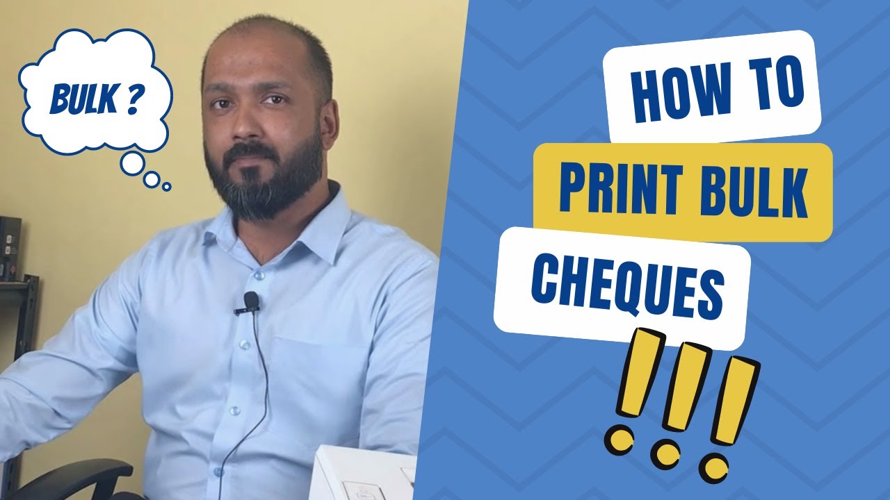 Batch Cheque Printing | Print a group of cheque together