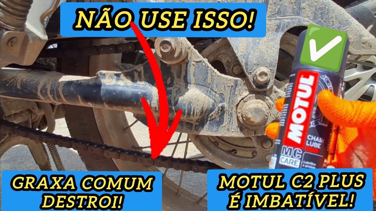 MOTUL C2 PLUS vs Graxa vs Óleo: O Segredo para CORRENTE PERFEITA + Curiosidade LENDÁRIA da MOTUL!