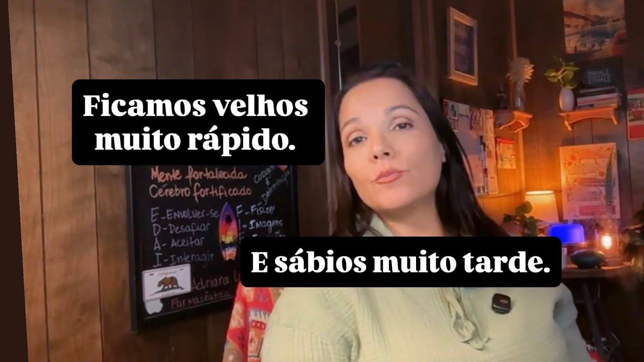 Ficamos velhos cedo demais e conscientes tarde demais.