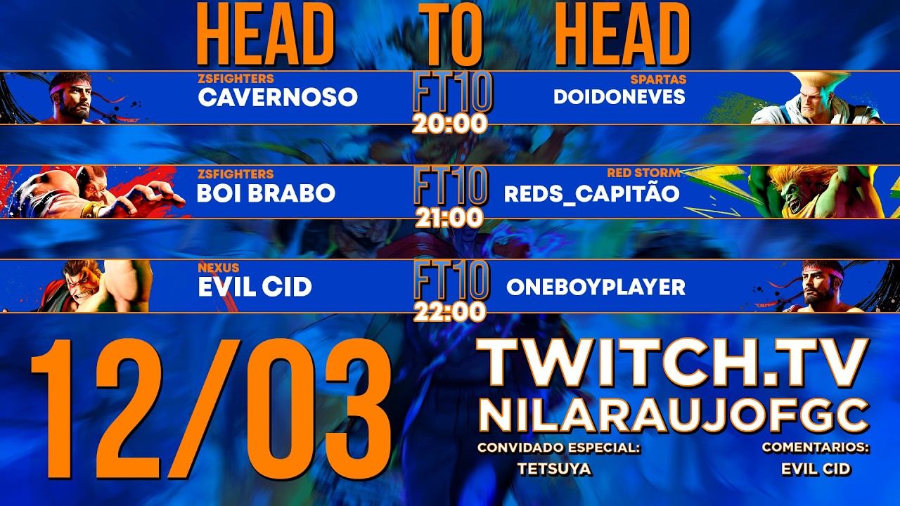 🔴AO VIVO🔴 HEAD TO HEAD 5° #fgc #streetfighter #sf6 #ft10 #esports #competitivo #narração #luta