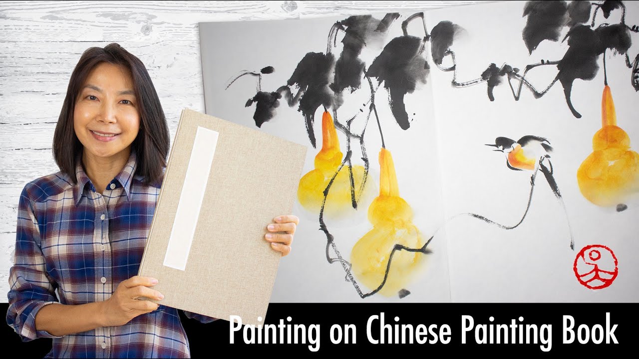 Painting on Chinese painting book | Two painting demonstration & tutorials