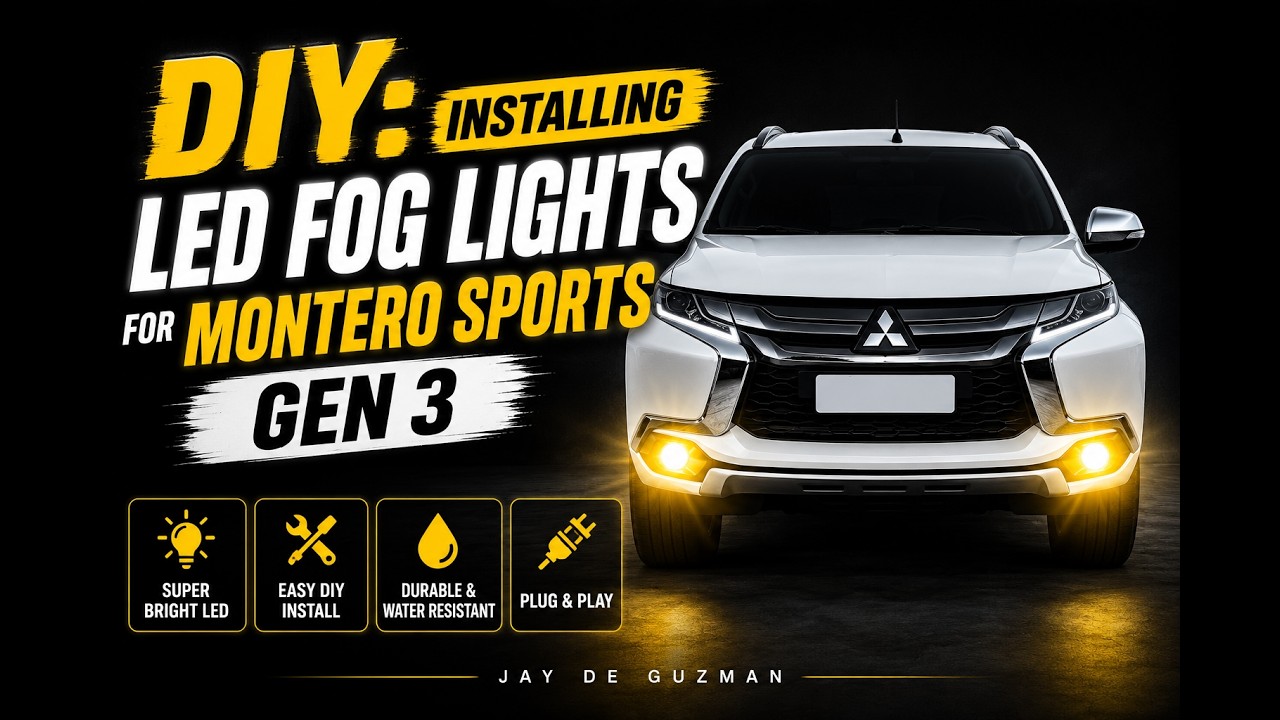 DIY: Installing LED Fog Lights for Montero Sports Gen 3 | Jay De Guzman | Philippines
