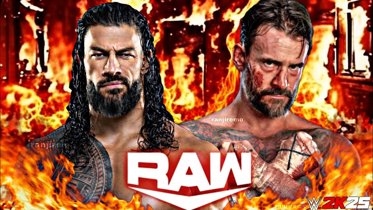 Roman Reigns vs CM Punk Wwe Raw Netflix 22 Feb 2026 Wwe2k25 Simulation - FULL MATCH