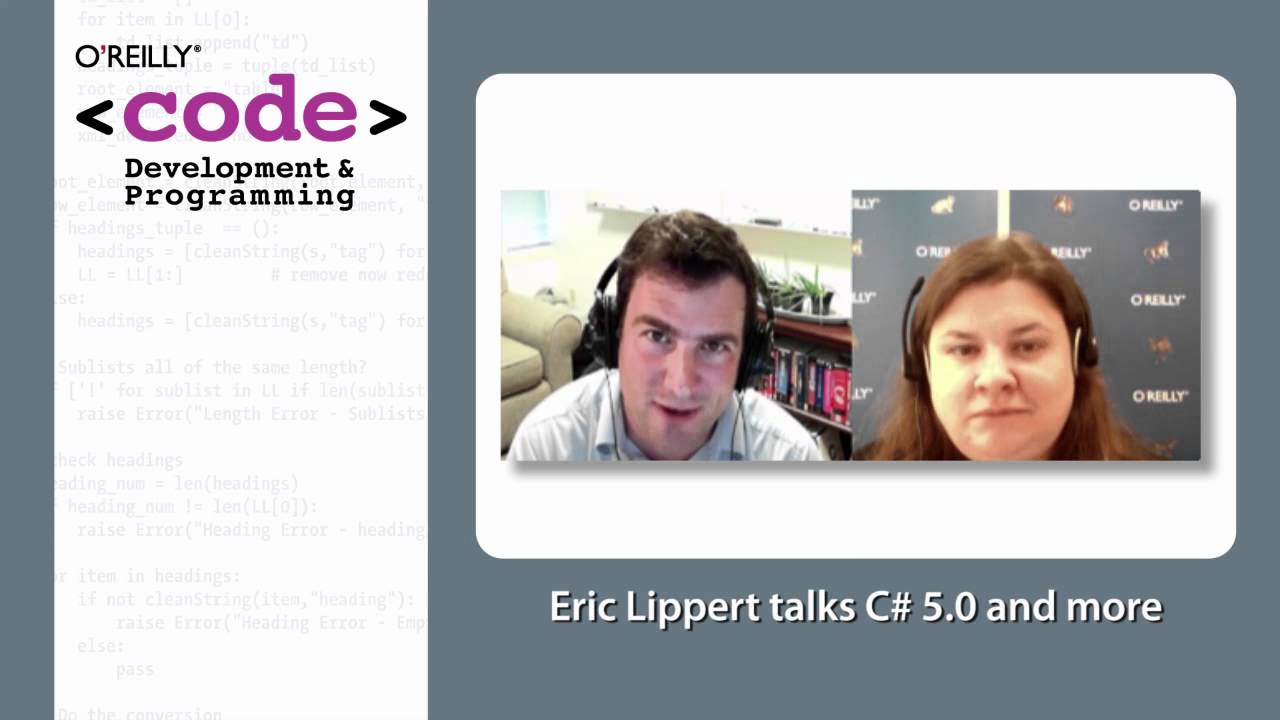 Eric Lippert talks C# 5.0 and more