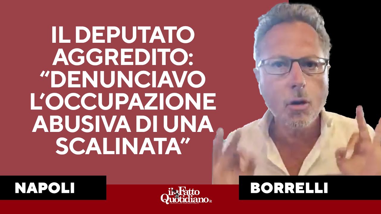 Borrelli aggredito a in diretta: stava denunciando locale che 