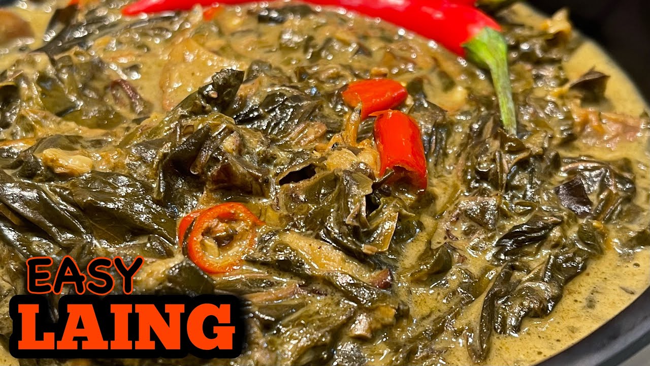 Laing recipe | how to cook Laing | dried taro leaves