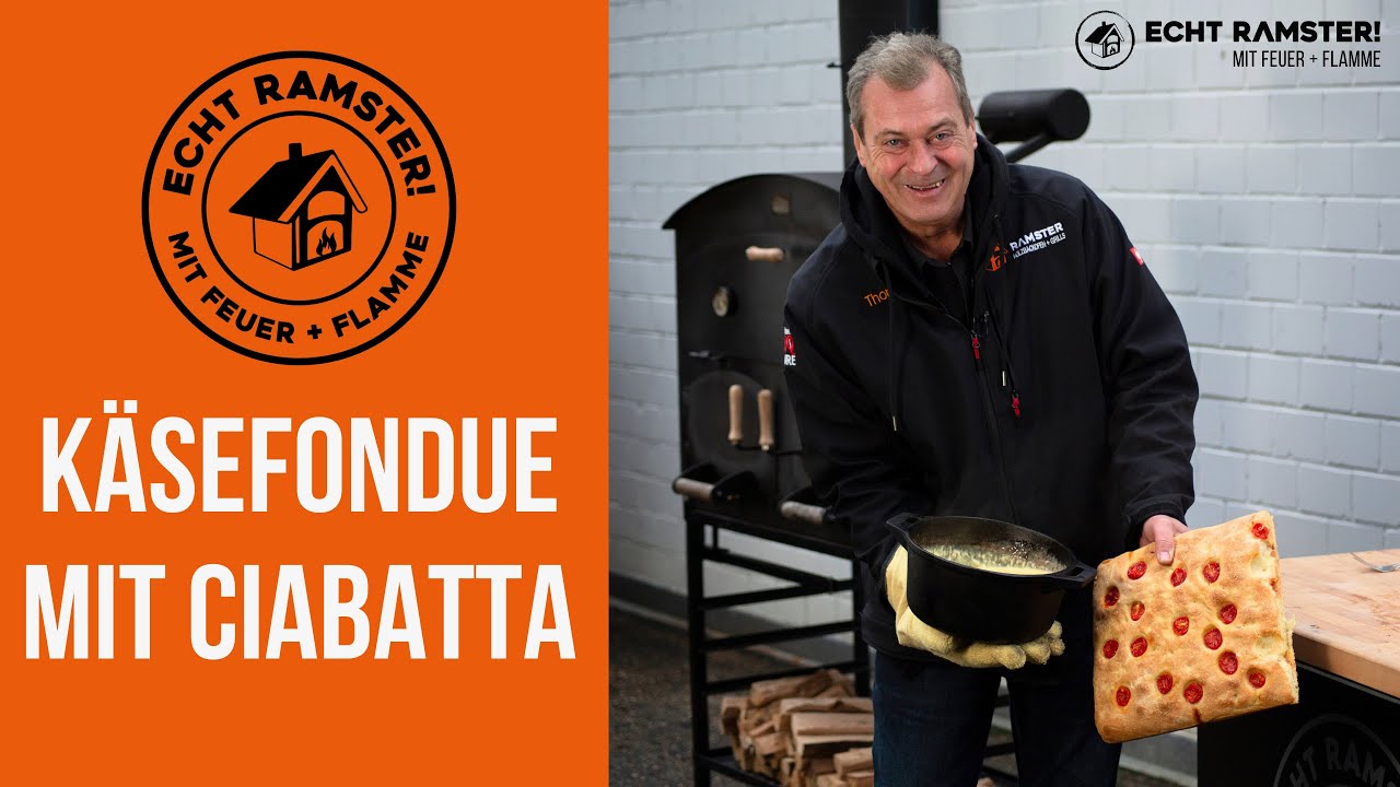 Käsefondue mit Ciabatta im Holzbackofen Transformer Royal Typ 2