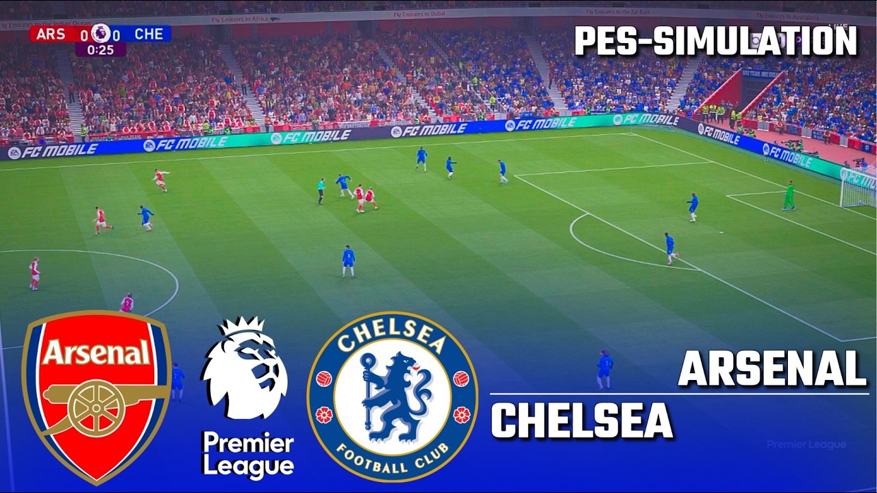 Arsenal vs Chelsea | Premier League | PES 2021 Simulation