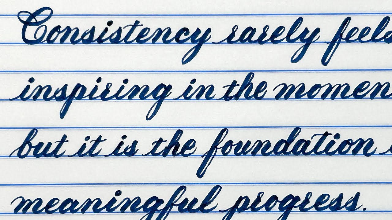 Relaxing Cursive Lettering with Brush Pen I Cursive handwriting tutorial in brush pen