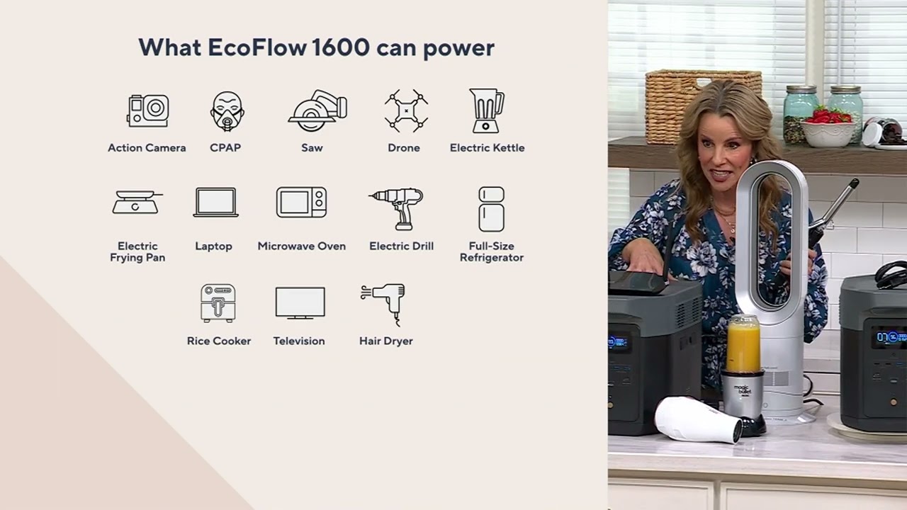 EcoFlow DELTA Max 1600Wh Portable Power Station with Solar Option on QVC