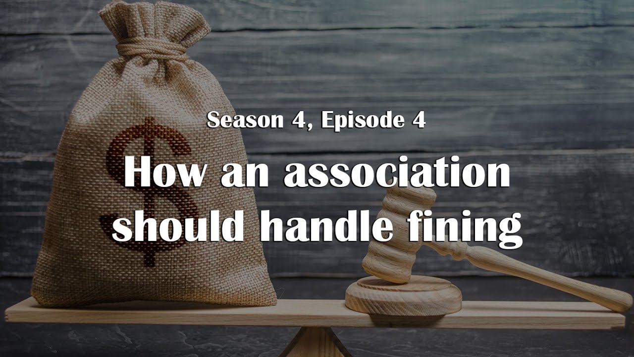 How an association should handle fining