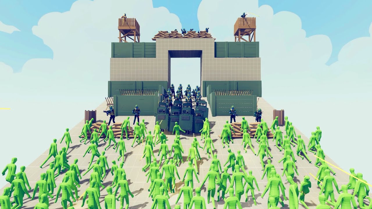 Zombie 100 Units vs Army - Totally Accurate Battle Simulator TABS