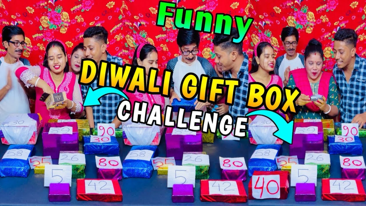 Diwali Time Lucky Gift Box Open Funny Challenge With Family
