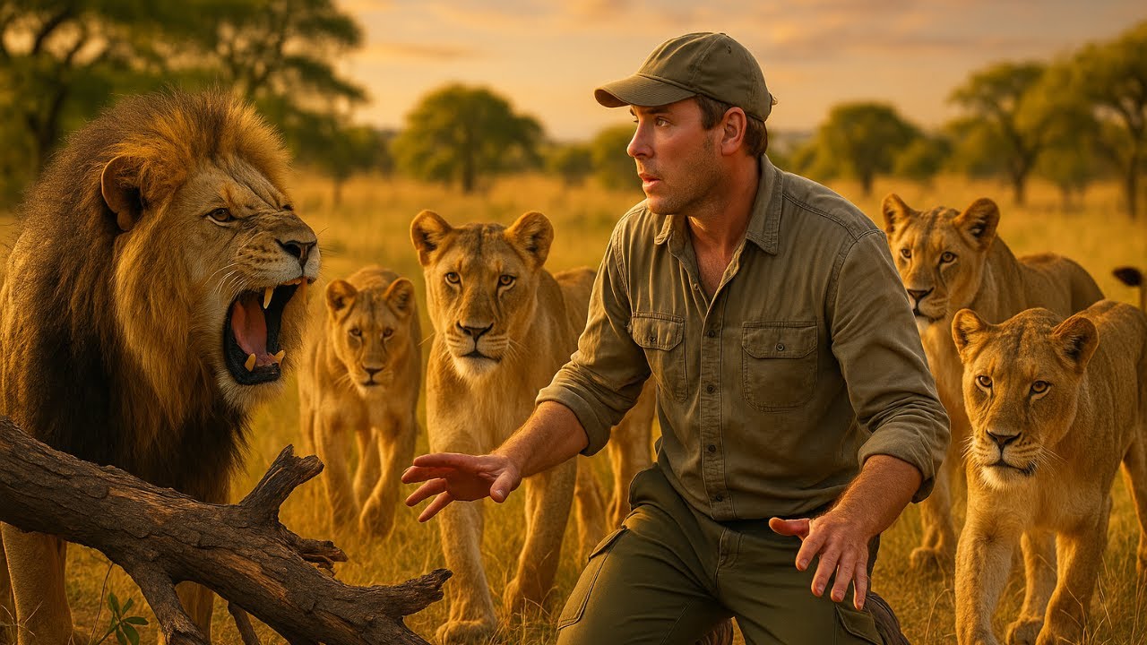 Il a Libéré un Lion Coincé Sous un Arbre Tombé… Puis La MEUTE du Lion l’Entoura