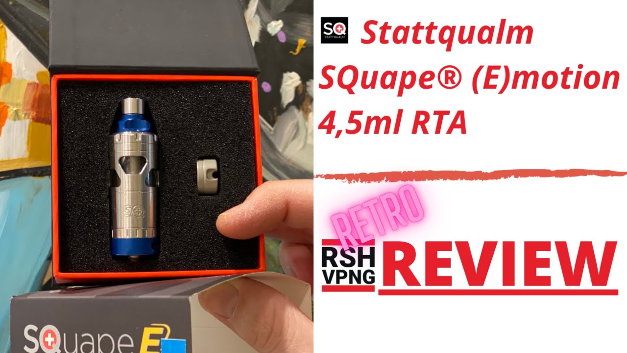 🎱SQuape&reg; (E)motion 4,5ml RTA by Stattqualm🎱...Retro- REVIEW 