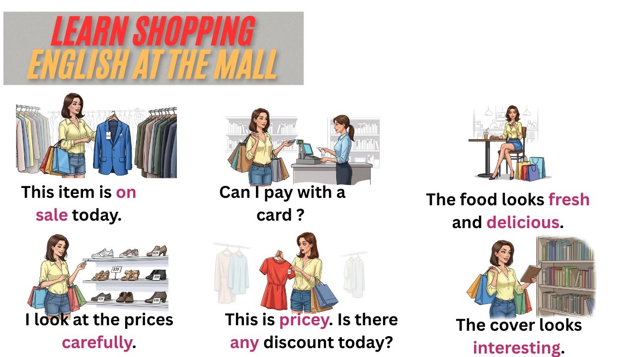 English Grammar at the Mall | Shopping English for Beginners | Learn With Shadowing