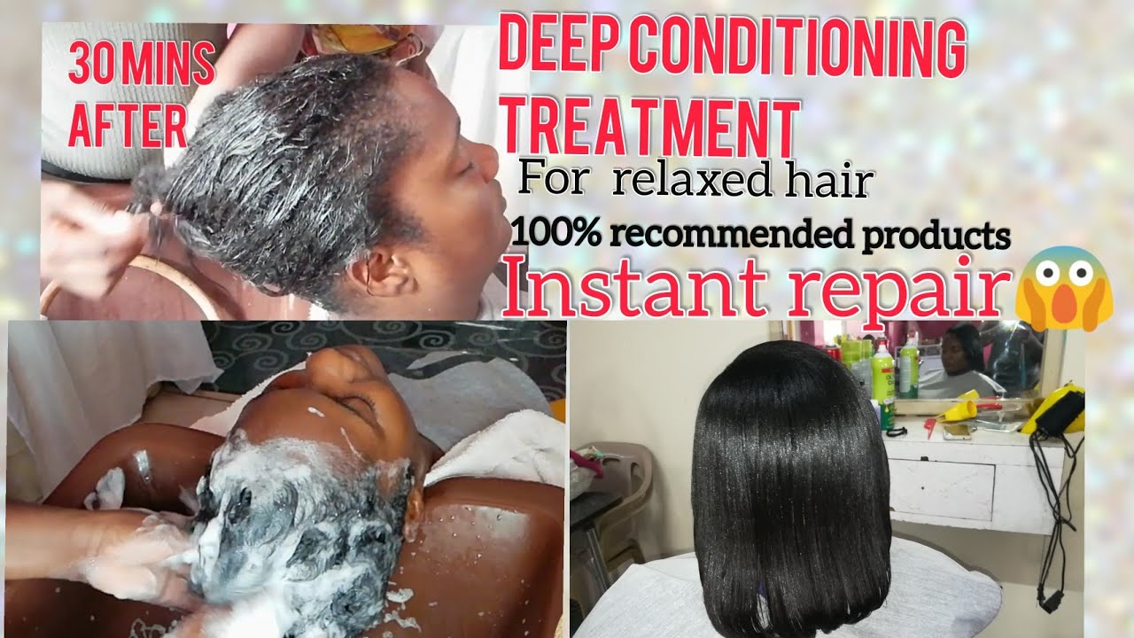 Deep Conditioning Treatment For Relaxed Hair | Steam tutorial step by step